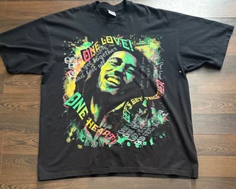 Vintage Y2K Bob Marley Pro Club T Shirt 3XL Double Sided